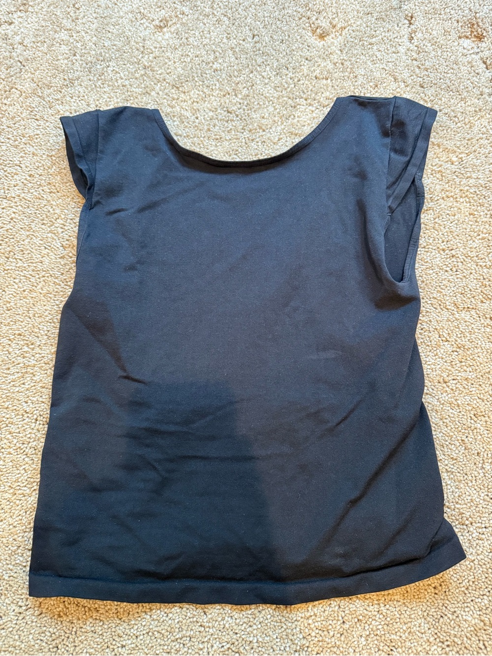 Classic Black Women's Cap-Sleeve Top
